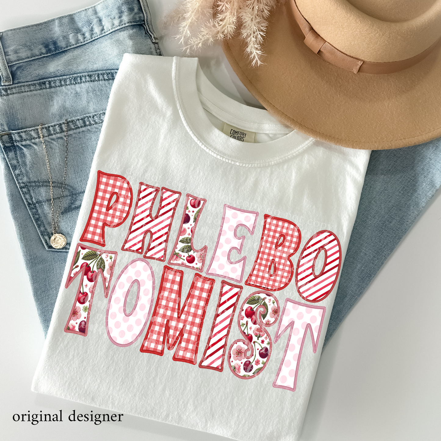 Phlebotomist Sweet Cherry Career **EXCLUSIVE** Faux Embroidery DTF & Sublimation Transfer