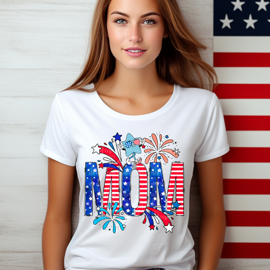 4th of July Mom DTF & Sublimation Transfer