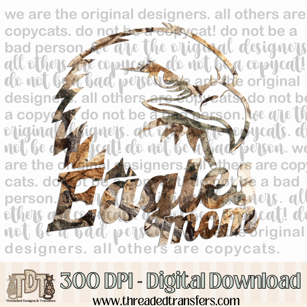 Eagles Mom Camo Digital Design Download (PNG Format - no product shipped)