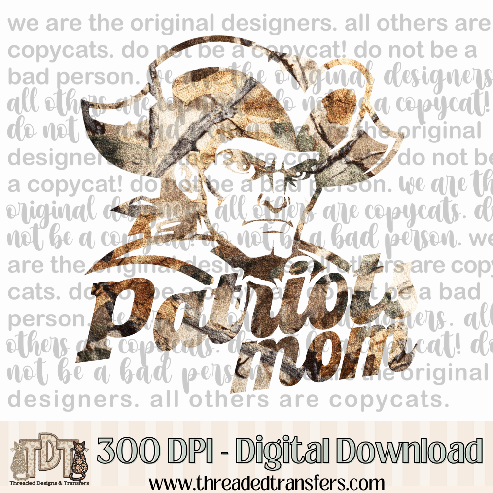 Patriots Mom Camo Digital Design Download (PNG Format - no product shipped)