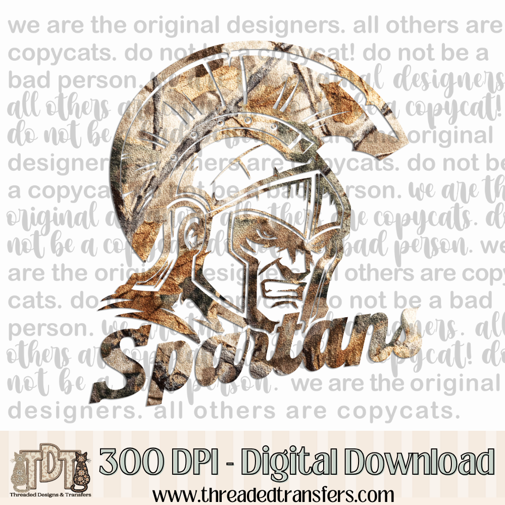 Spartans Camo Digital Design Download (PNG Format - no product shipped)