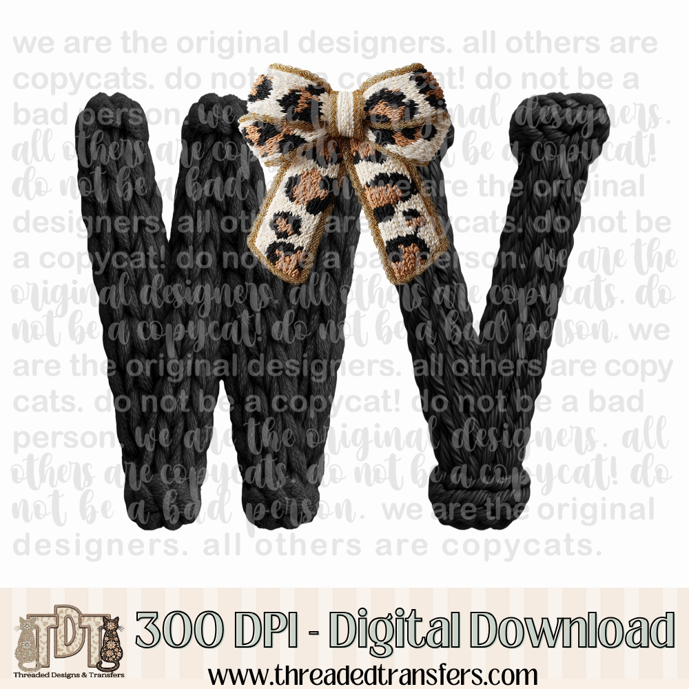 West Virginia Leopard Bow Latch Hook Yarn Crochet Digital Design Download (PNG Format - no product shipped)