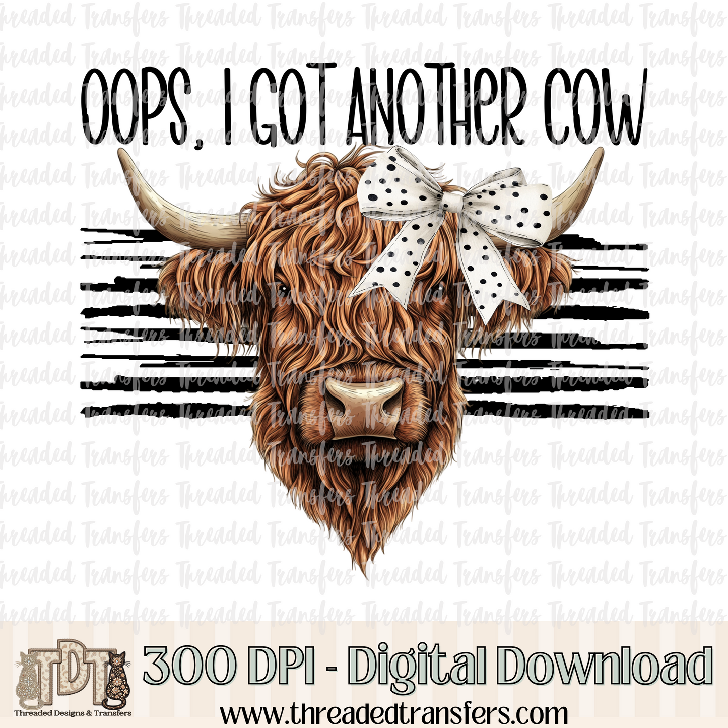 Oops Cow Digital Design Download (PNG Format - no product shipped)