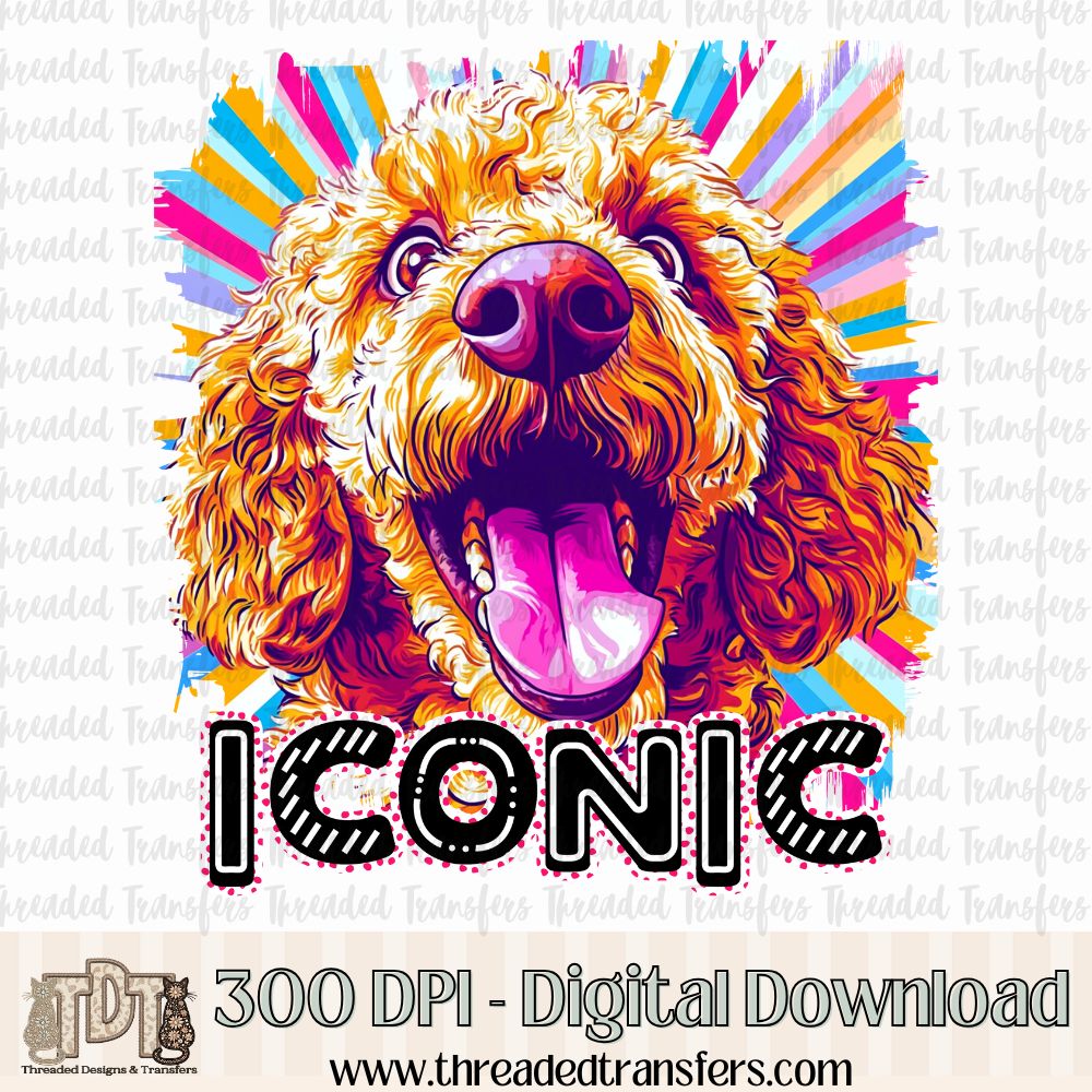 Iconic Goldendoodle Digital Design Download (PNG Format - no product shipped)
