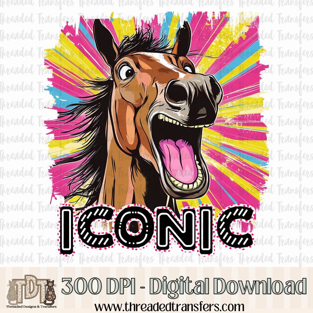Iconic Horse Digital Design Download (PNG Format - no product shipped)