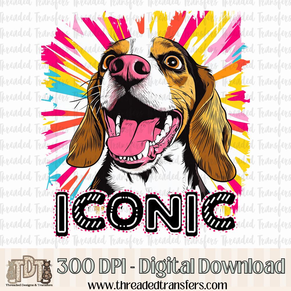 Iconic Beagle Digital Design Download (PNG Format - no product shipped)