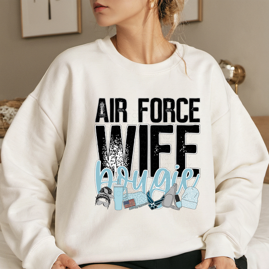 Air Force Wife Bougie DTF & Sublimation Transfer