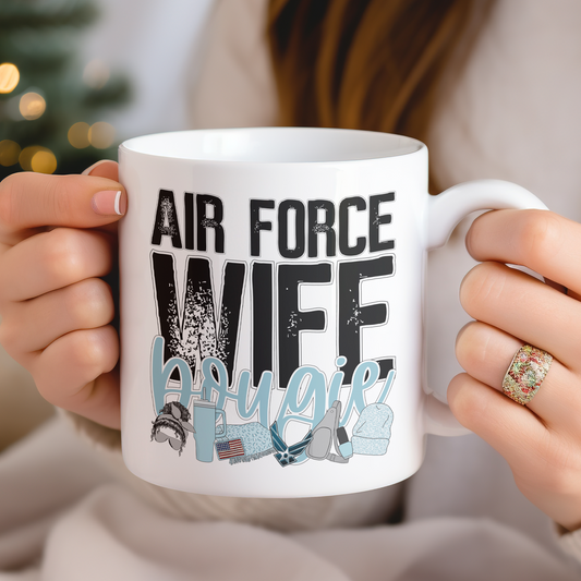 Air Force Wife Bougie (matches shirt) UV DTF Transfer