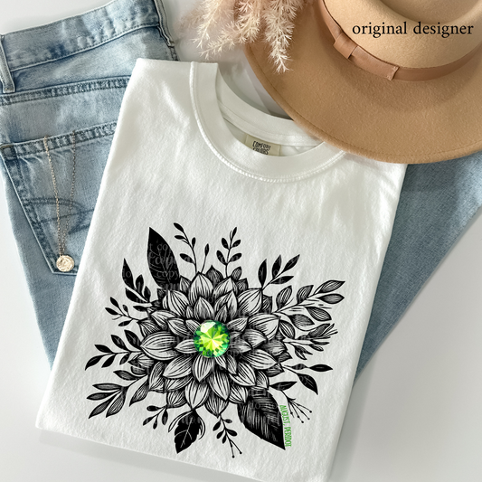 August Peridot Floral *EXCLUSIVE* DTF & Sublimation Transfer
