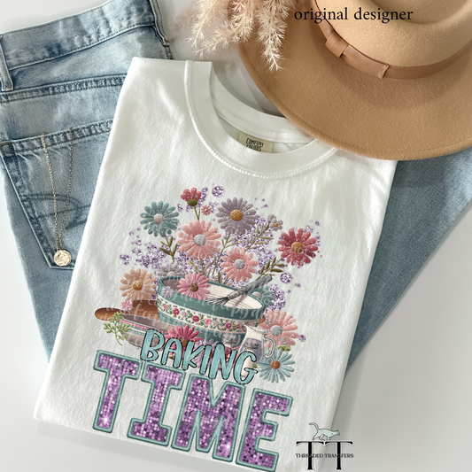 Baking Time Faux Embroidery DTF & Sparkle **EXCLUSIVE** Sublimation Transfer
