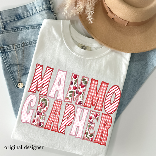 Mammographer Sweet Cherry Career **EXCLUSIVE** Faux Embroidery DTF & Sublimation Transfer