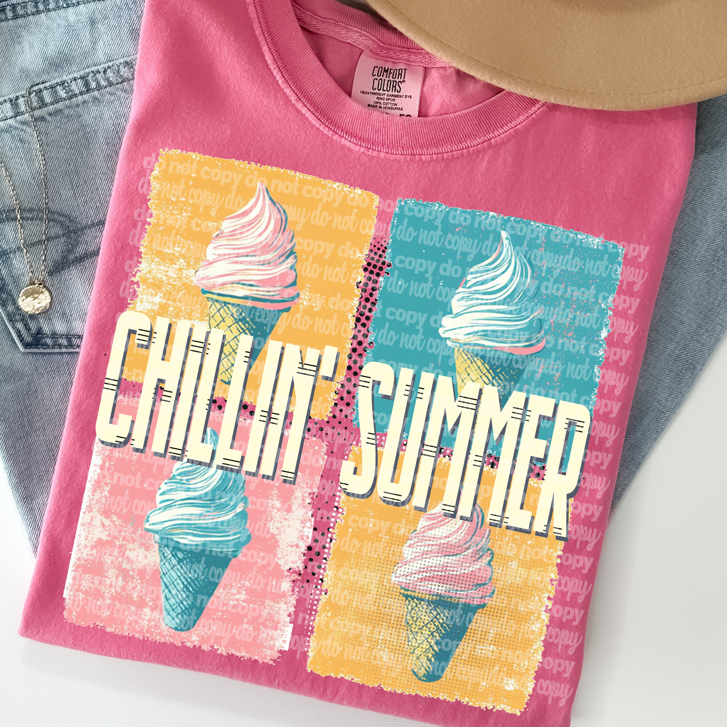 Chillin' Summer Ice Cream DTF Transfer