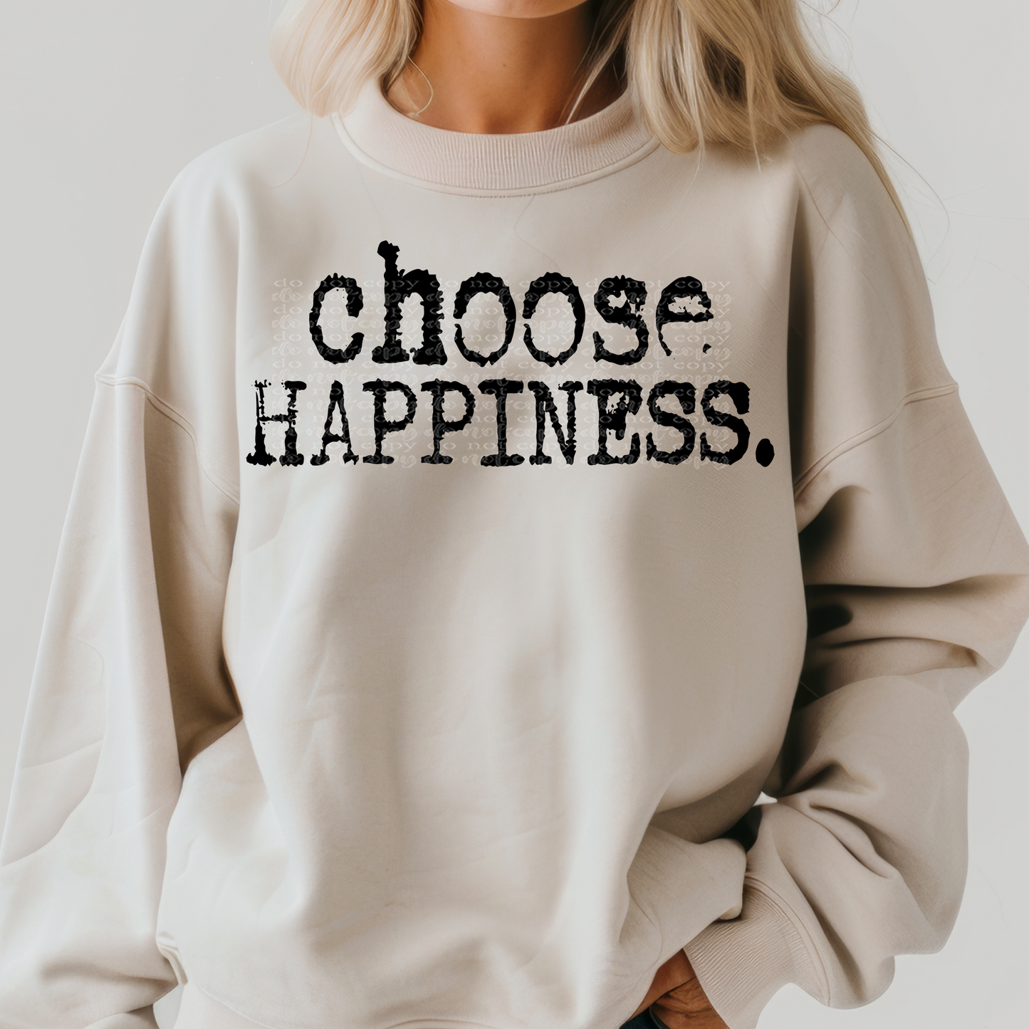 Choose Happiness Typography DTF Transfer