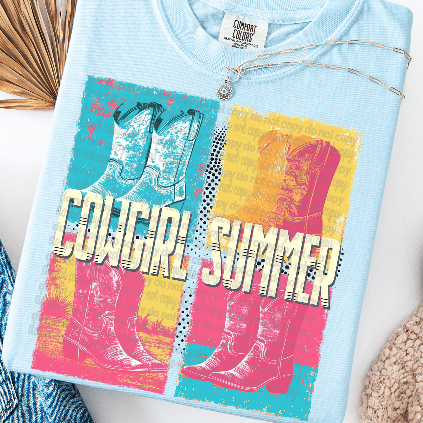 Cowgirl Summer Boots DTF Transfer