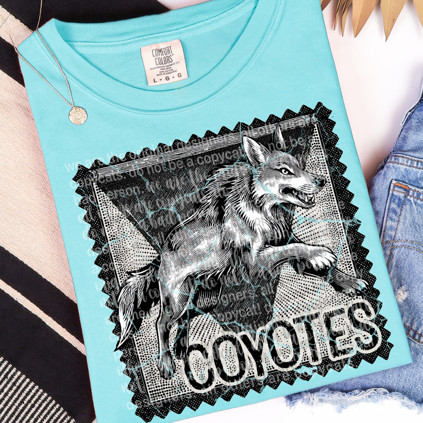 Coyotes Mascot Stamp DTF