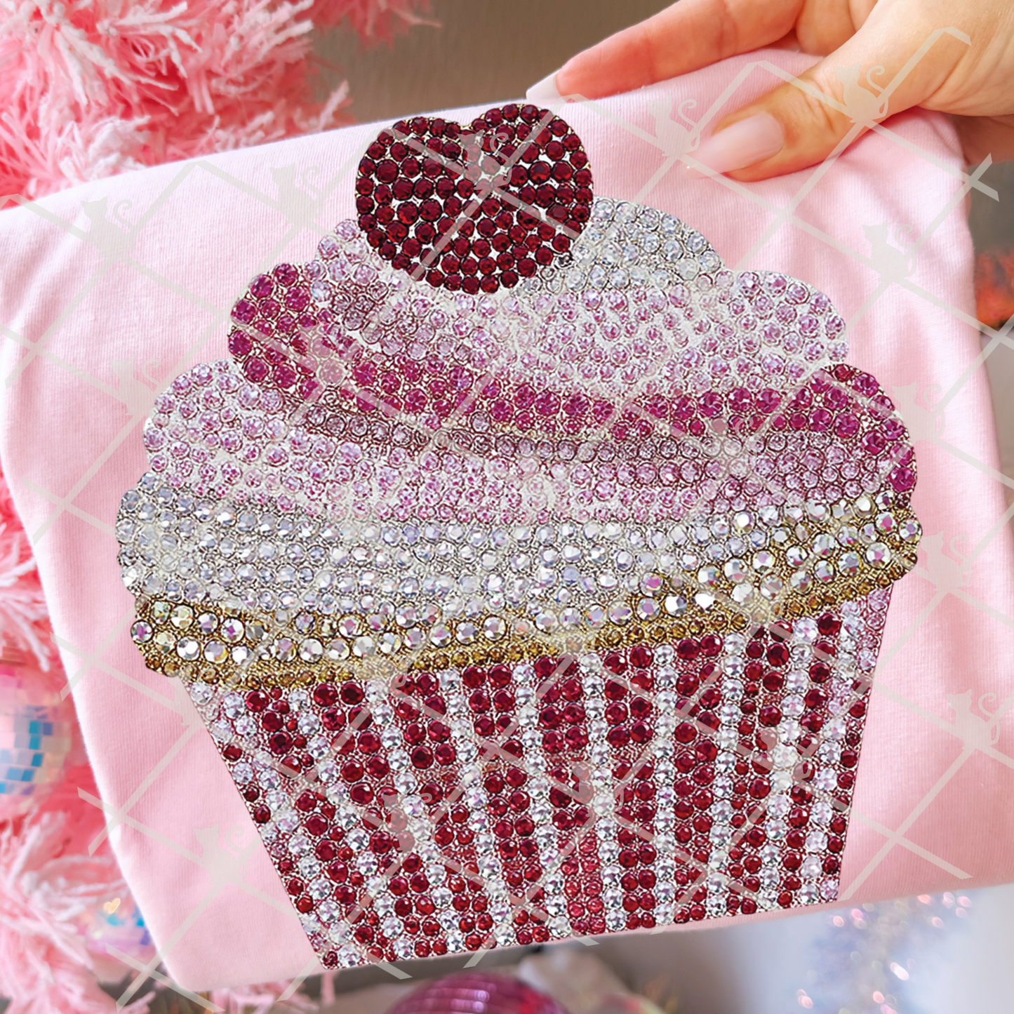 Dazzle Valentine Cupcake DTF Transfer