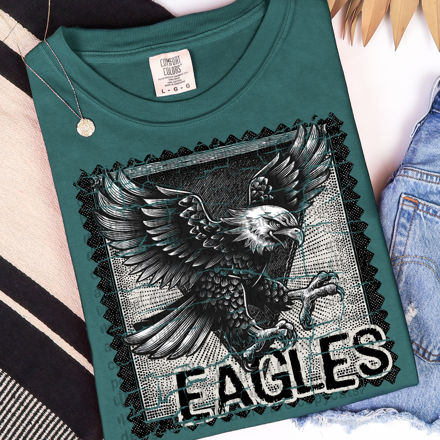 Eagles Mascot Stamp DTF