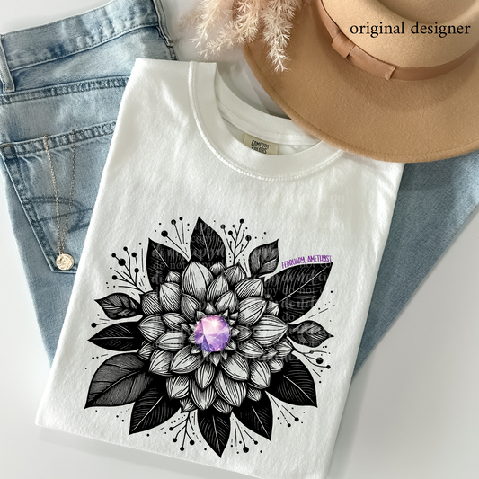 February Amethyst Floral *EXCLUSIVE* DTF & Sublimation Transfer