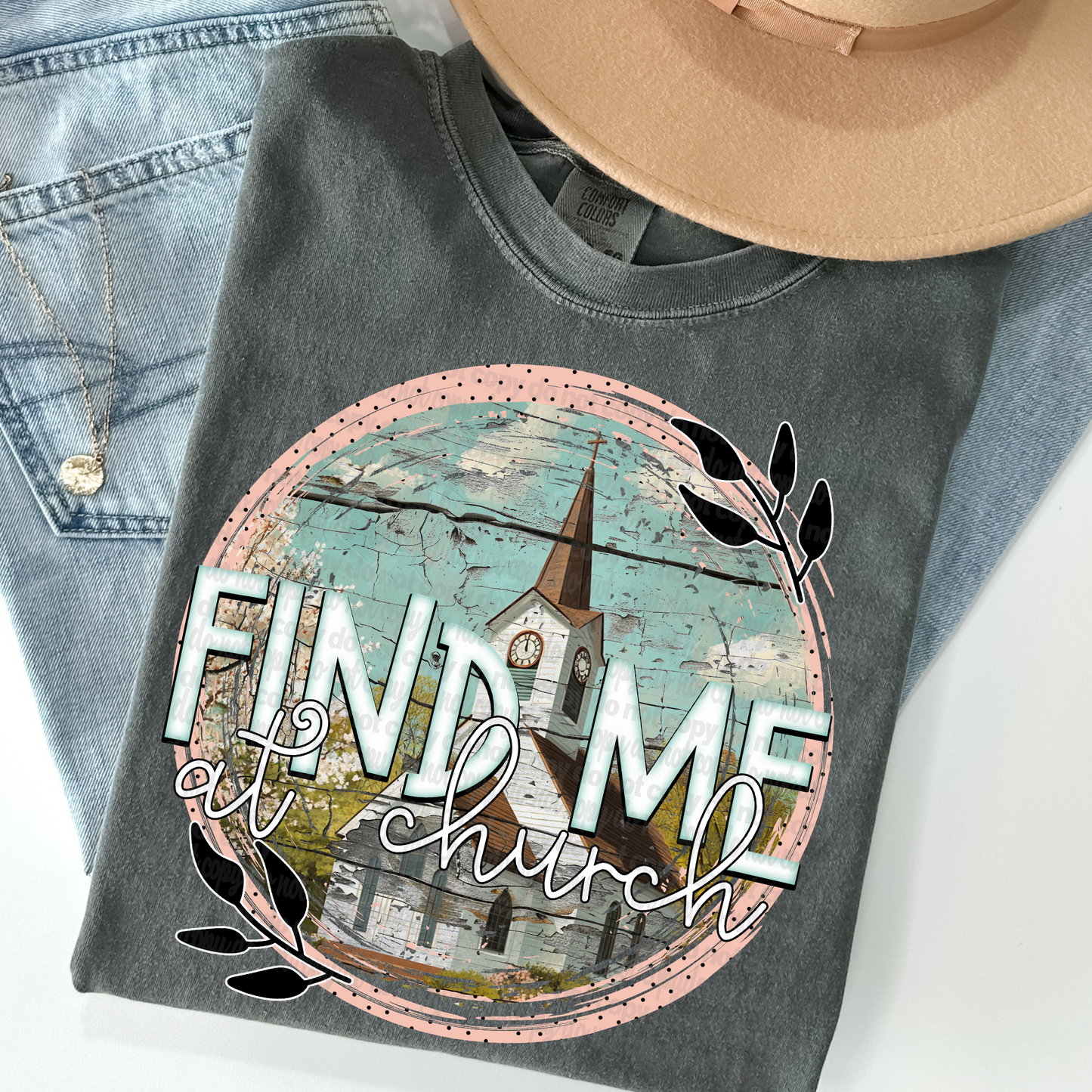 Find Me at Church DTF Transfer