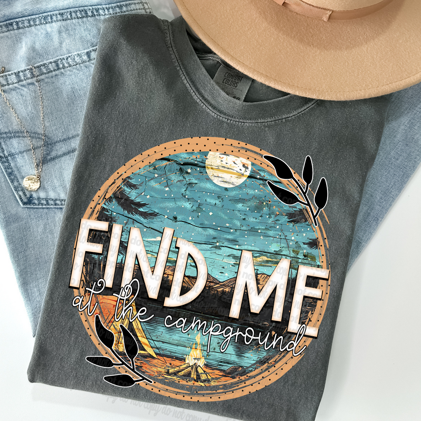 Find Me at the Campground DTF Transfer