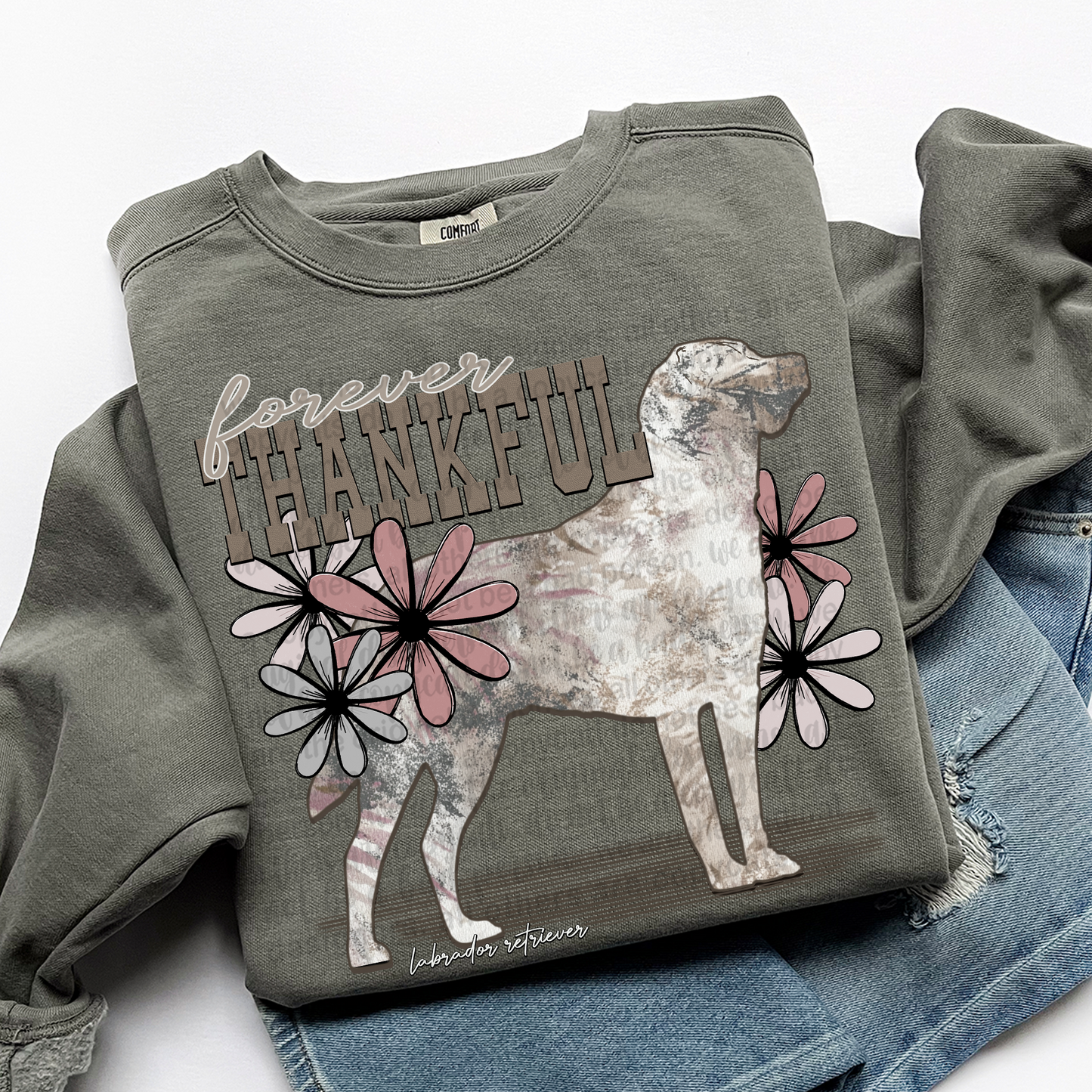 Forever Thankful Labrador DTF Transfer