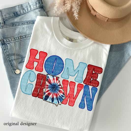 Georgia Home Grown **EXCLUSIVE** Faux Embroidery, Wood, & Sparkle DTF & Sublimation Transfer