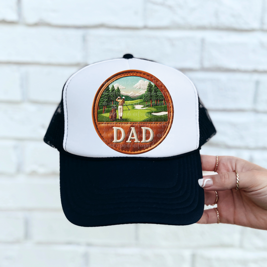 Golf Dad Faux Leather Hat *EXCLUSIVE* DTF & Sublimation Transfer