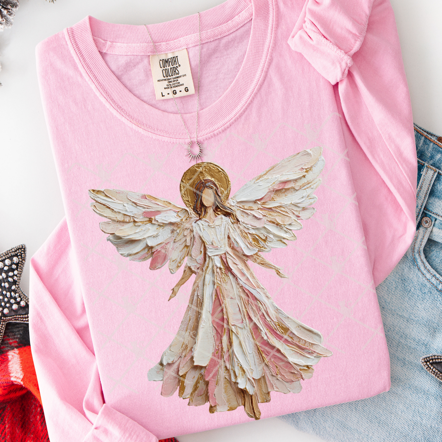 Angel Hand Painted DTF Transfer