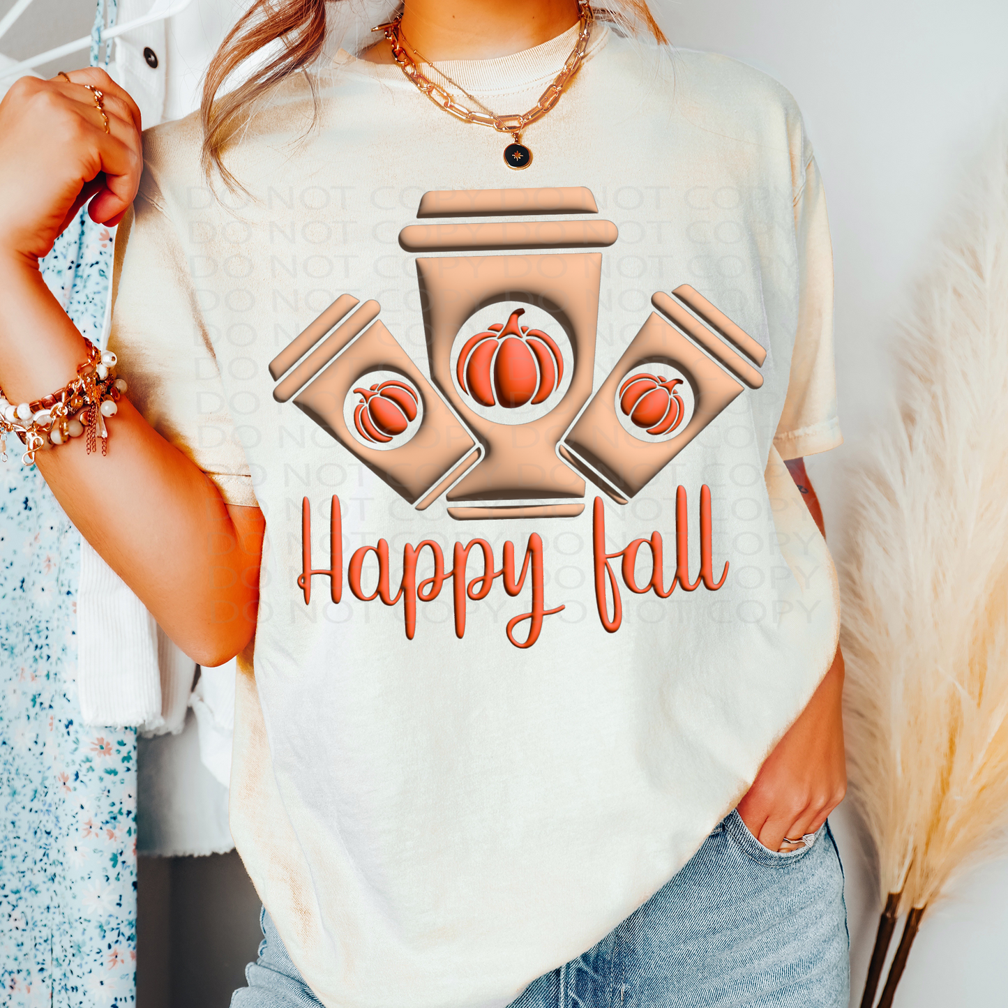 Happy Fall **EXCLUSIVE** Faux Puffy Look DTF & Sublimation Transfer