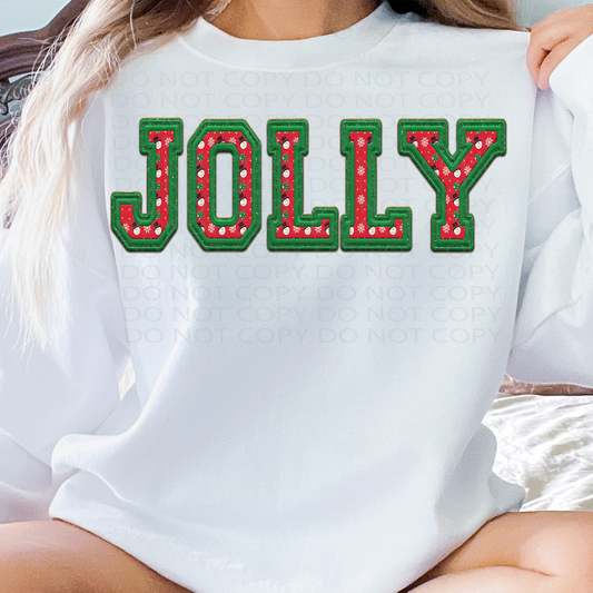 Jolly Faux Embroidery **EXCLUSIVE** DTF & Sublimation Transfer