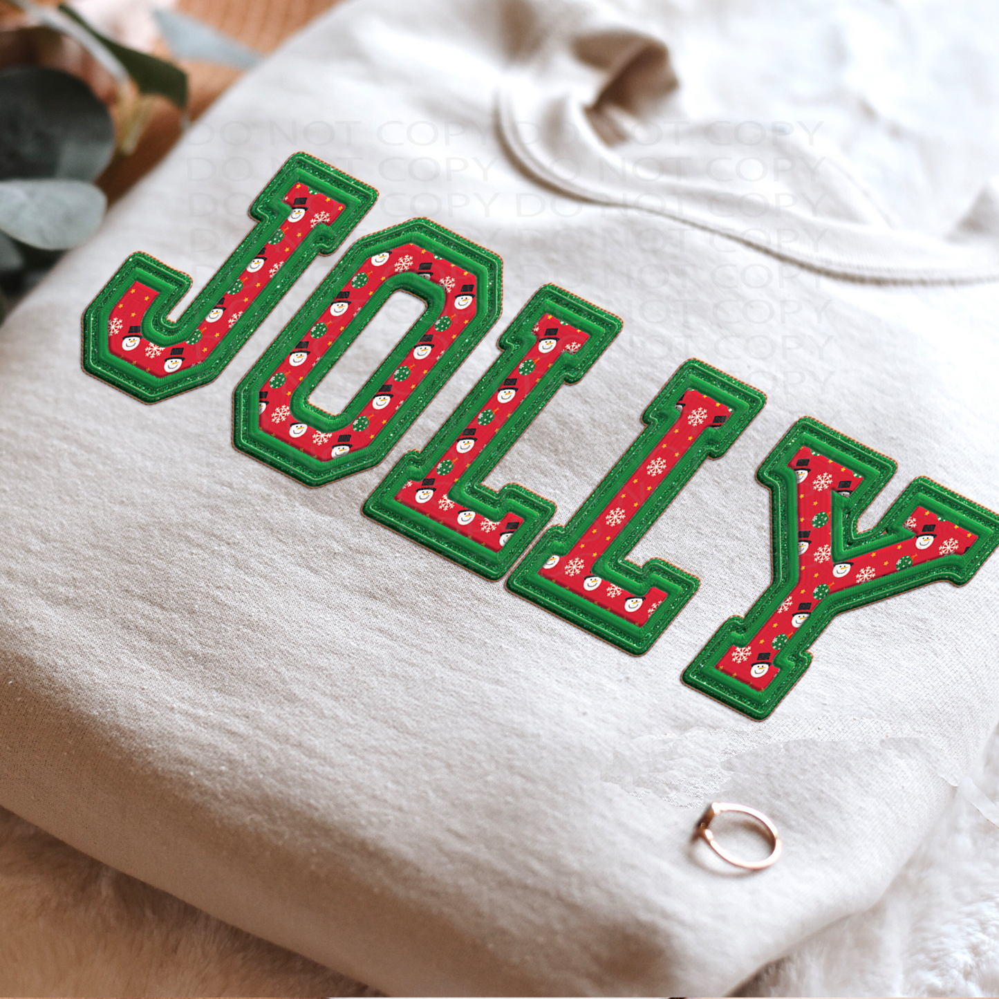 Jolly Faux Embroidery **EXCLUSIVE** DTF & Sublimation Transfer
