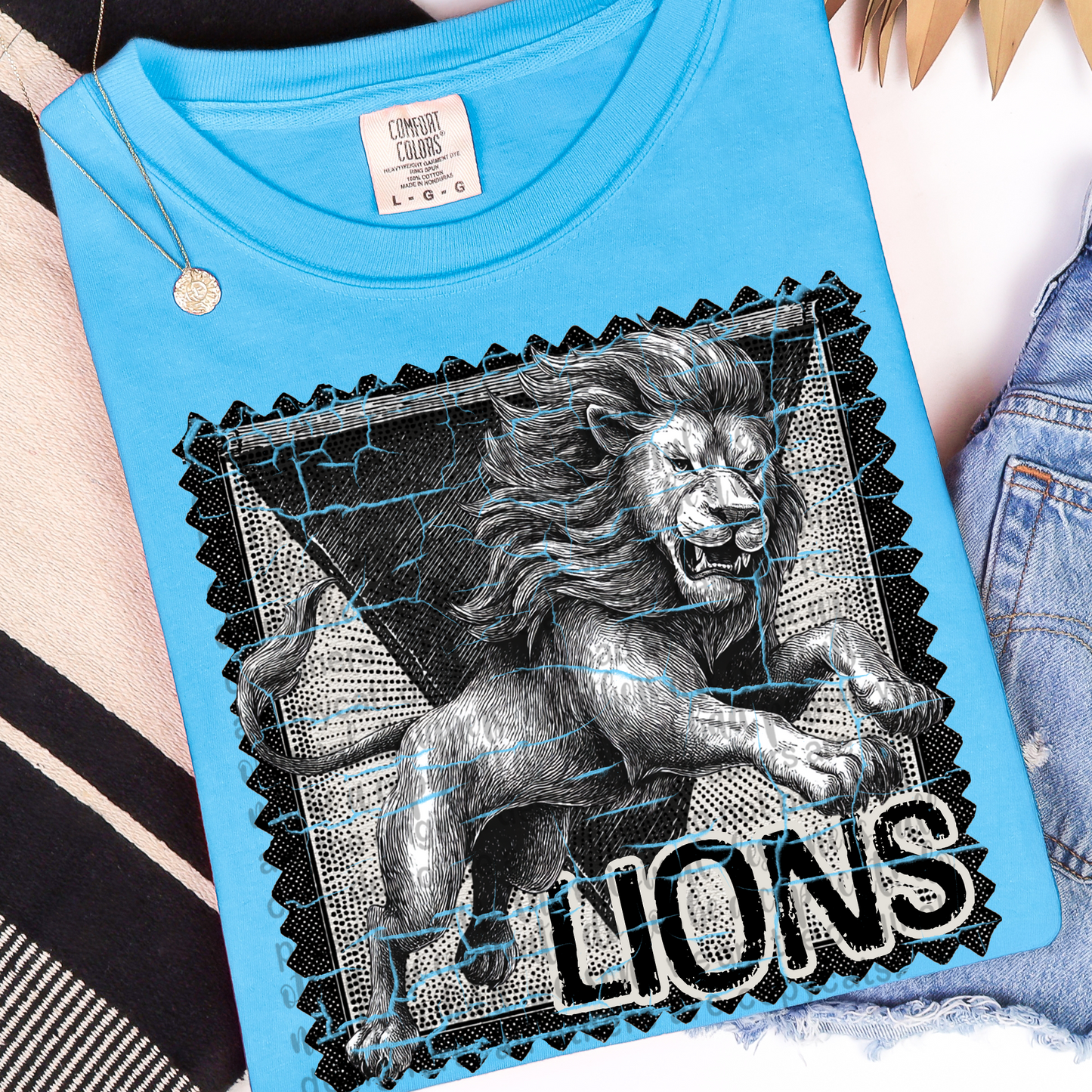 Lions Mascot Stamp DTF
