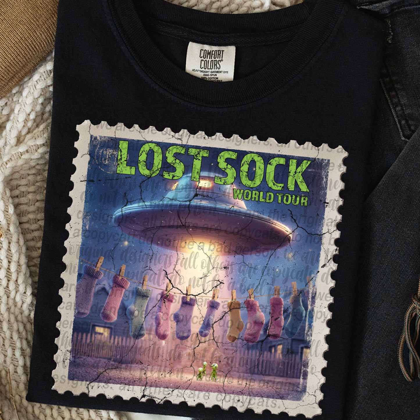 Lost Sock World Tour Stamp DTF Transfer