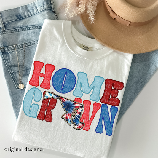 Maryland Home Grown **EXCLUSIVE** Faux Embroidery, Wood, & Sparkle DTF & Sublimation Transfer