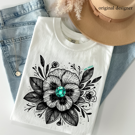 May Emerald Floral *EXCLUSIVE* DTF & Sublimation Transfer