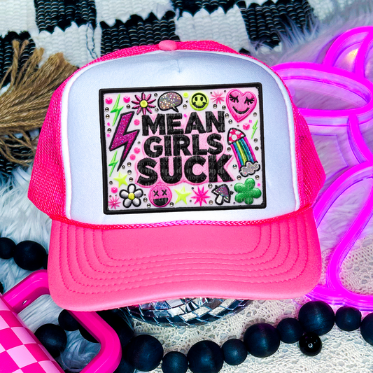 Mean Girls Suck Faux Embroidery Hat DTF & Sublimation Transfer