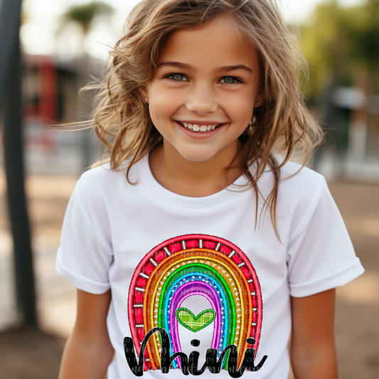Mini Rainbow Faux Embroidery DTF & Sublimation Transfer