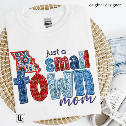 Missouri Small Town **EXCLUSIVE** Faux Embroidery, Chenille, & Sparkles DTF & Sublimation Transfer