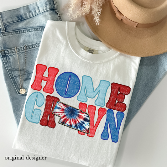 Nebraska Home Grown **EXCLUSIVE** Faux Embroidery, Wood, & Sparkle DTF & Sublimation Transfer