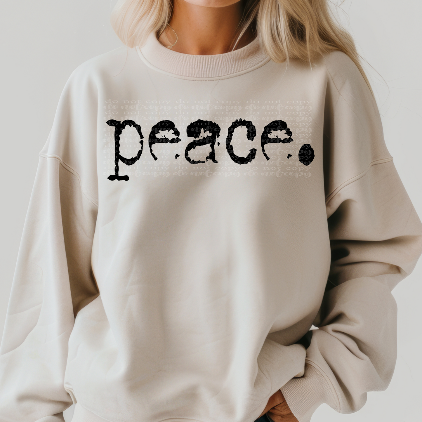 Peace Typography DTF Transfer