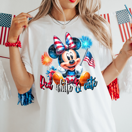 Red White Cute DTF & Sublimation Transfer