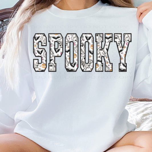Spooky Faux Puffy AND Embroidery **EXCLUSIVE** DTF & Sublimation Transfer