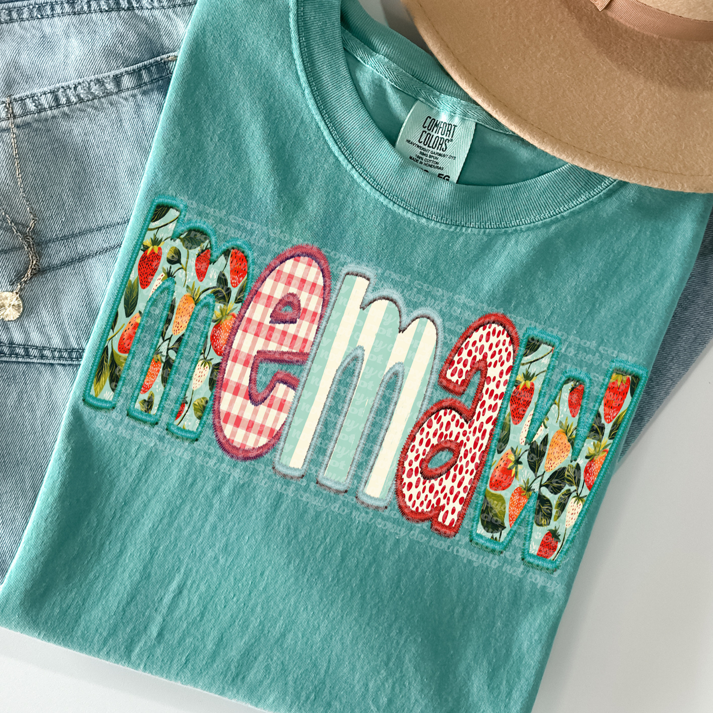 Strawberry Memaw DTF Transfer