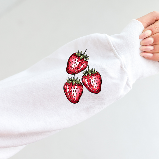Strawberry Milkshake Cow Wrist/Pocket (matches shirt) DTF & Sublimation Transfer