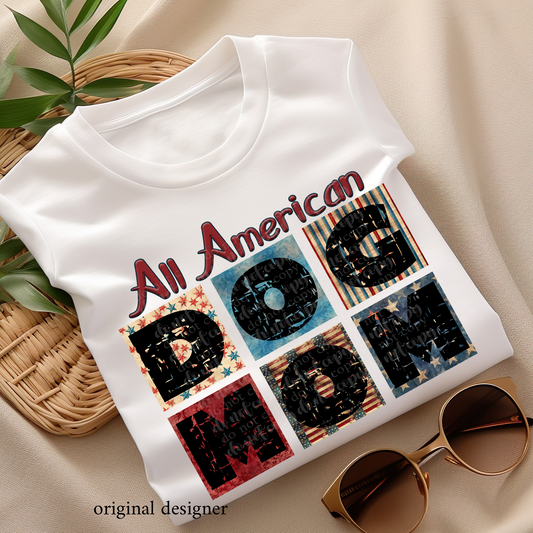 Vintage All American Dog Mom *EXCLUSIVE* DTF & Sublimation Transfer