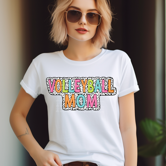 Volleyball Mom Dalmatian Dots DTF & Sublimation Transfer