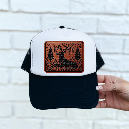 Wild Deer Faux Leather Hat *EXCLUSIVE* DTF & Sublimation Transfer