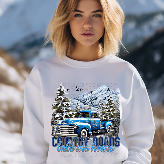 Winter Country Roads DTF & Sublimation Transfer