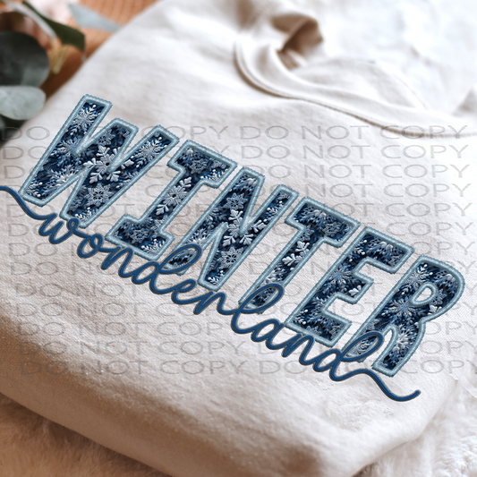 Winter Wonderland **EXCLUSIVE** Faux Embroidery and Sparkles DTF & Sublimation Transfer
