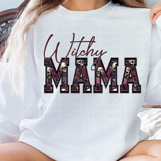 Witchy Mama Faux Embroidery *EXCLUSIVE* DTF & Sublimation Transfer